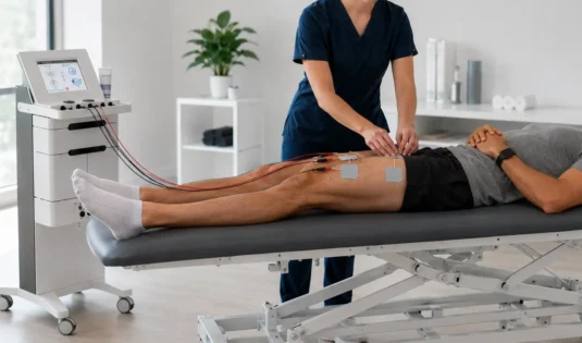 Elektrostimulacija mišic v fizioterapevtski ordinaciji